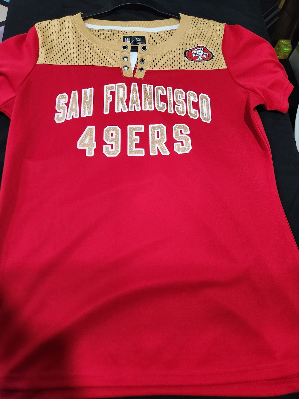 San Francisco 49ers Womens Red & Gold Jersey Shirt